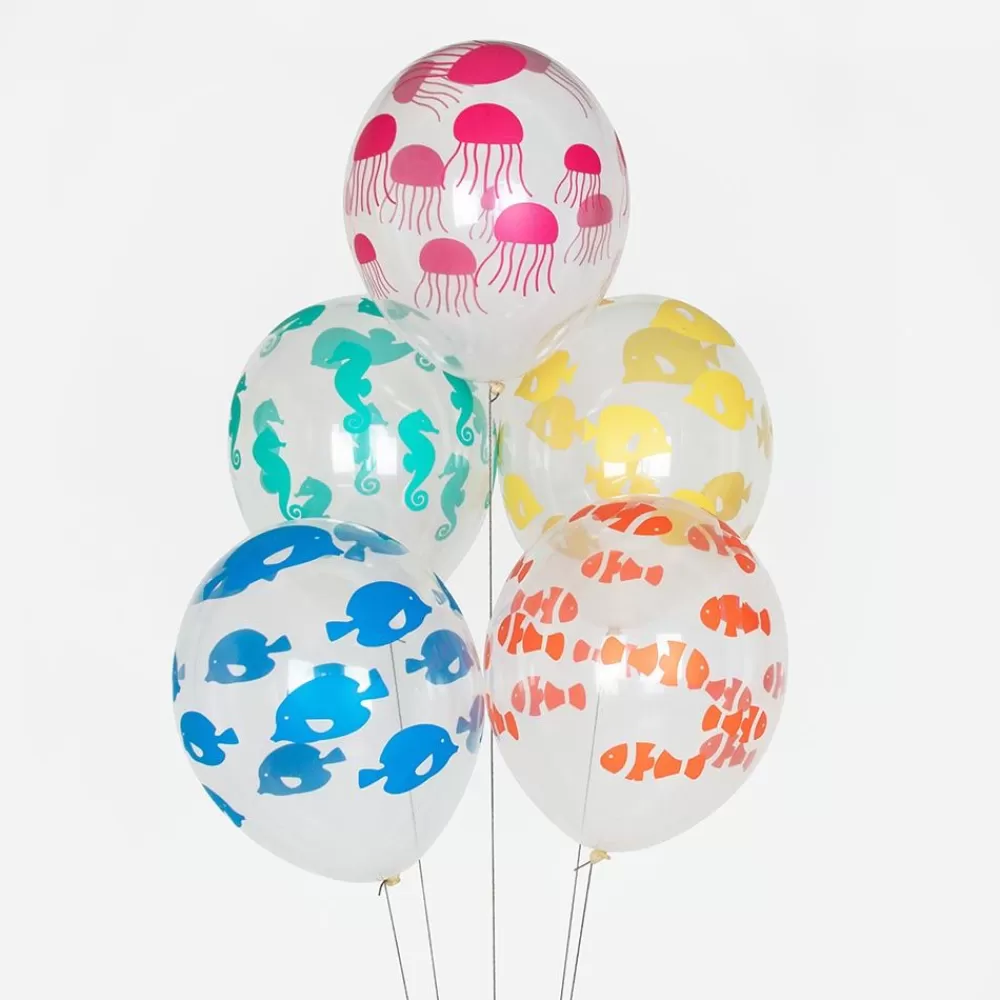 Hot Balloons: 5 Seabed Balloons Patterned Balloons