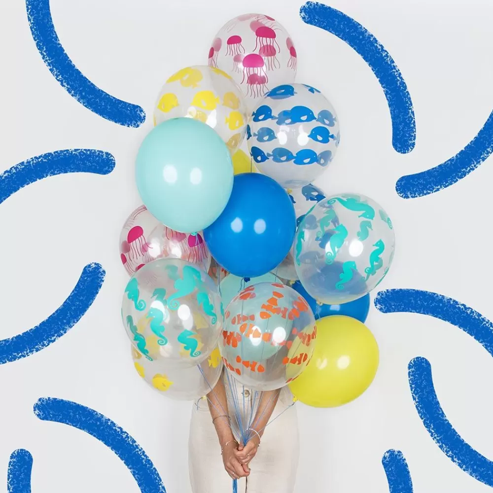 Hot Balloons: 5 Seabed Balloons Patterned Balloons