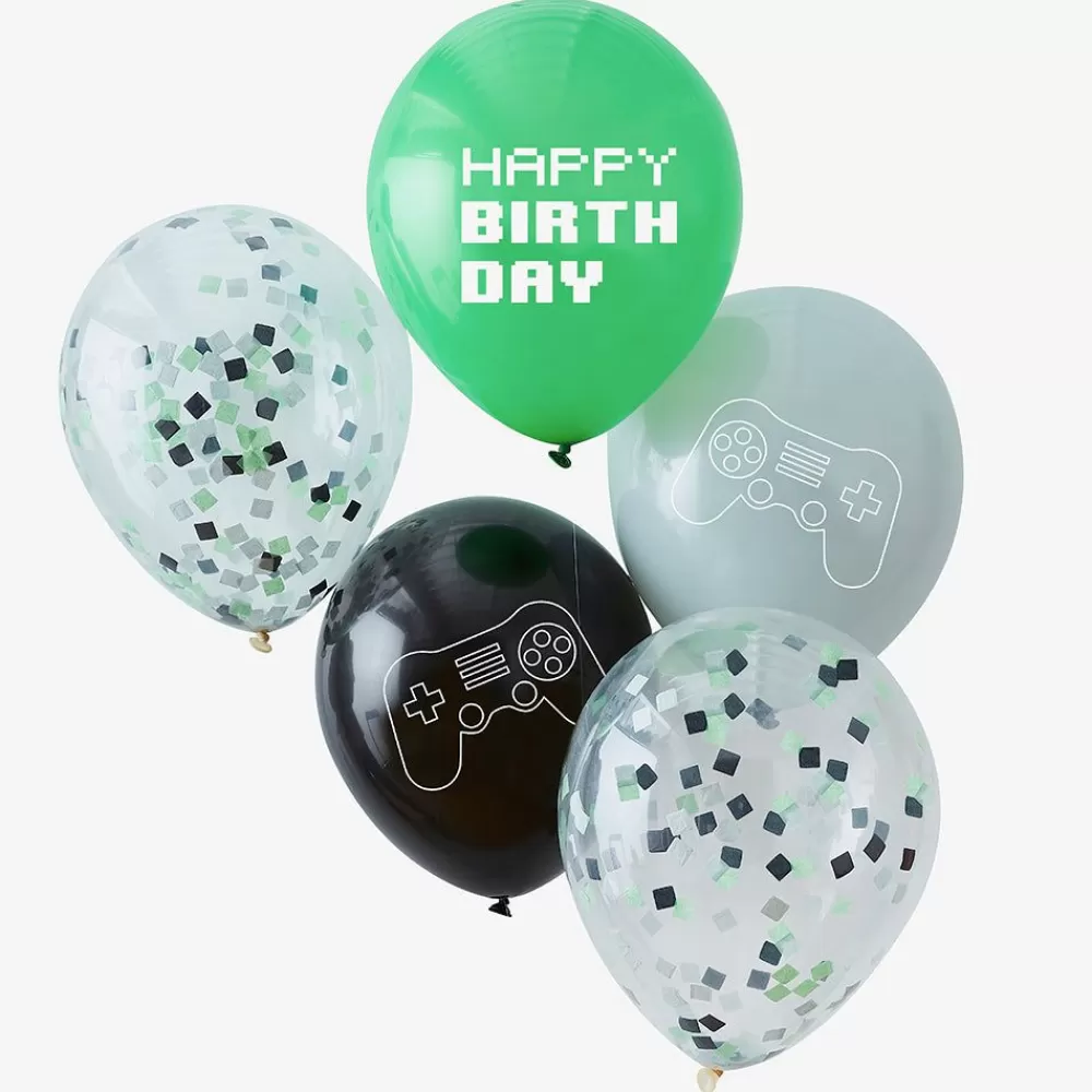 Shop Balloons: 5 Video Game Balloons Patterned Balloons