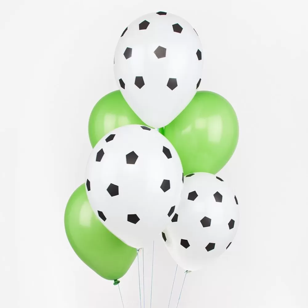 Clearance Balloons: 6 Footballs Patterned Balloons