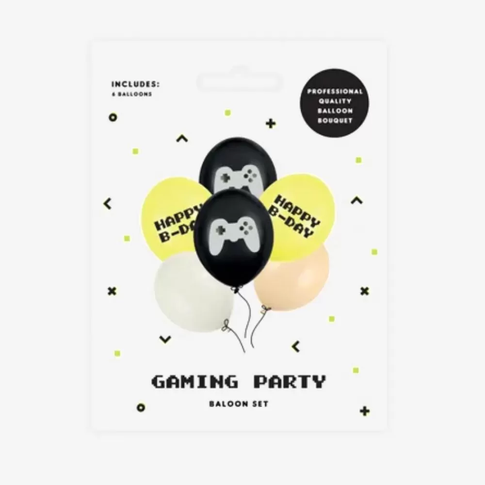 Hot Balloons: 6 Video Game Balloons Patterned Balloons