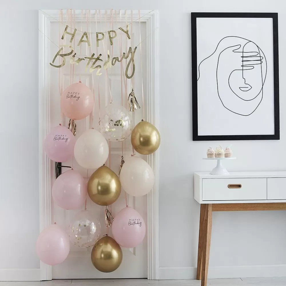 New Balloons: Happy Birthday Rose Gold Decoration Balloon Arch