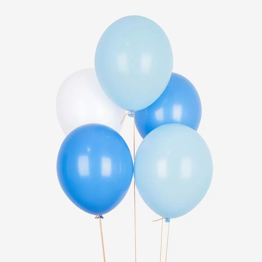 Sale Balloons: Trio Of 10 Blue Balloons Plain Balloons