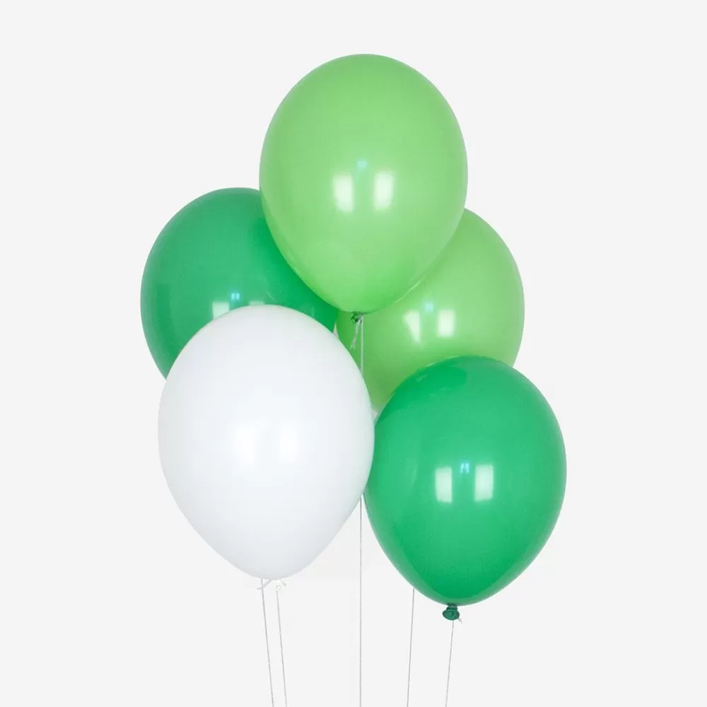 Cheap Balloons: Trio Of 10 Green Balloons Plain Balloons