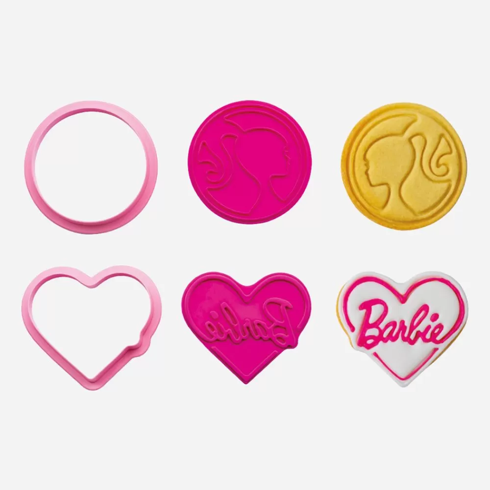 Discount Barbie Cookie Cutter + Pusher (2) Piece Holders And Cutters