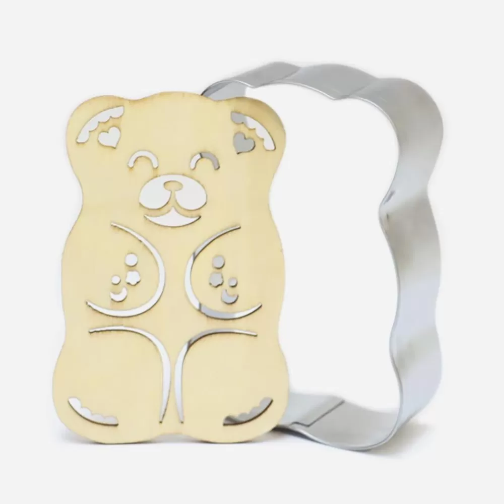 Hot Bear Cookie Cutter + Embosser Piece Holders And Cutters