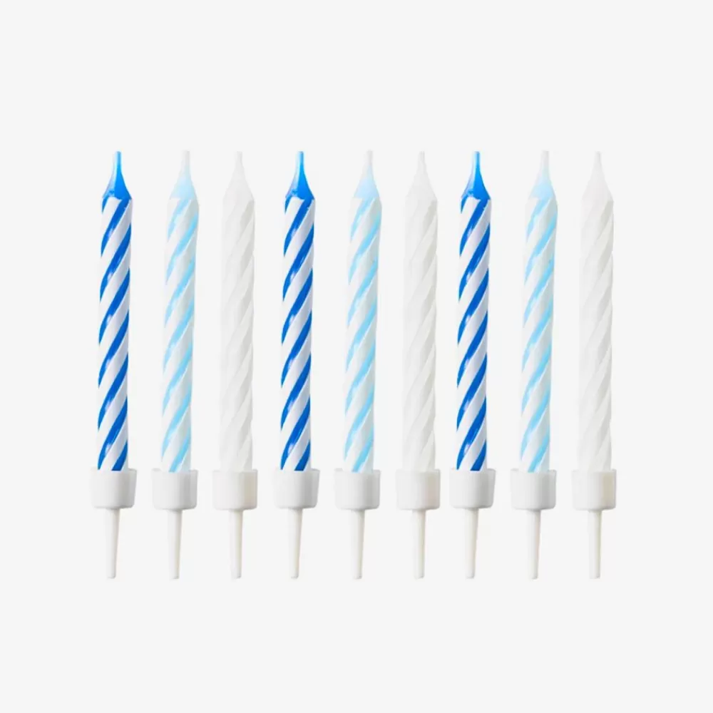 Cheap Birthday Candle: 10 Blue Candles Birthday Candles