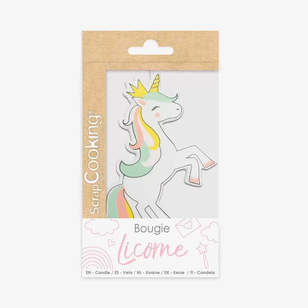 Online Birthday Candle: 1 Pastel Unicorn Candle Birthday Candles