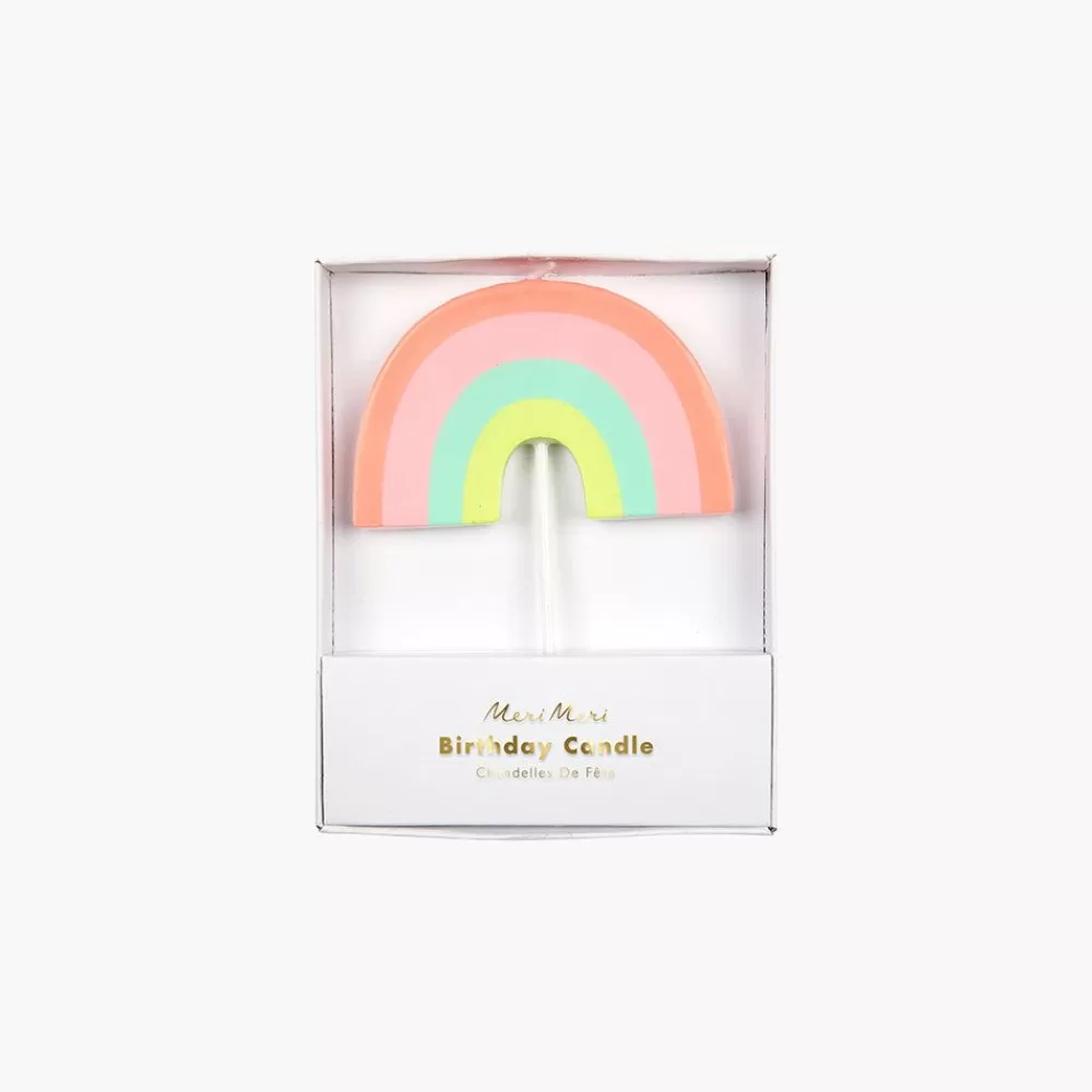 Online Birthday Candle: 1 Rainbow Candle Birthday Candles