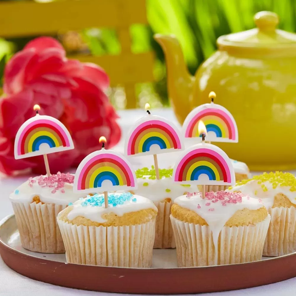 Shop Birthday Candle: 5 Rainbow Candles Birthday Candles