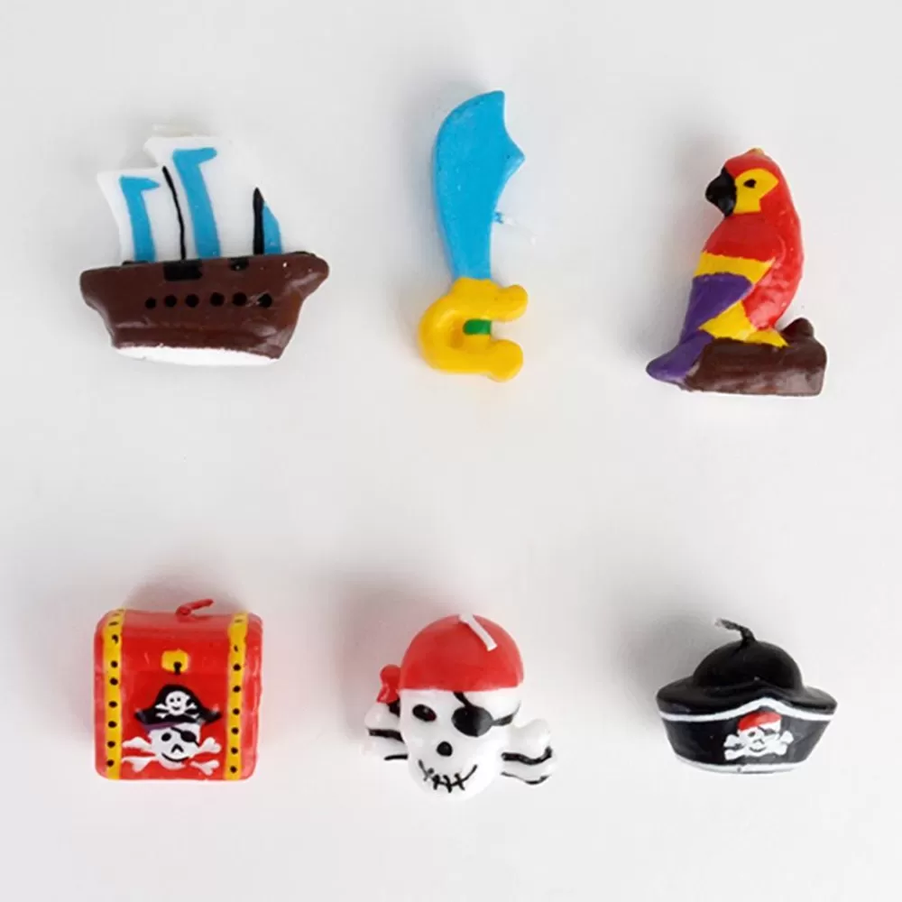 Cheap Birthday Candle: 6 Pirate Candles Birthday Candles