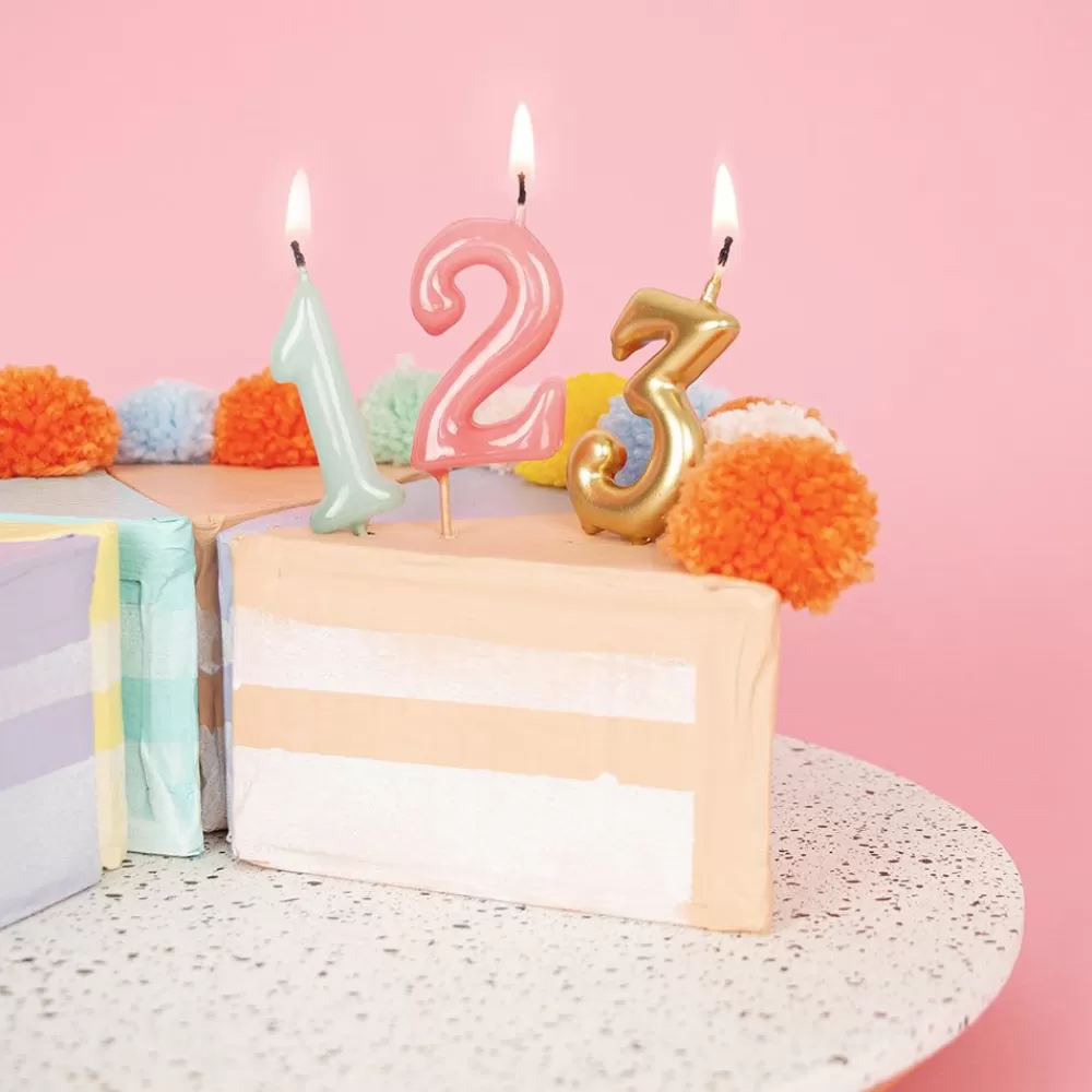 Online Birthday Candle: Pink Number Candle Birthday Candles