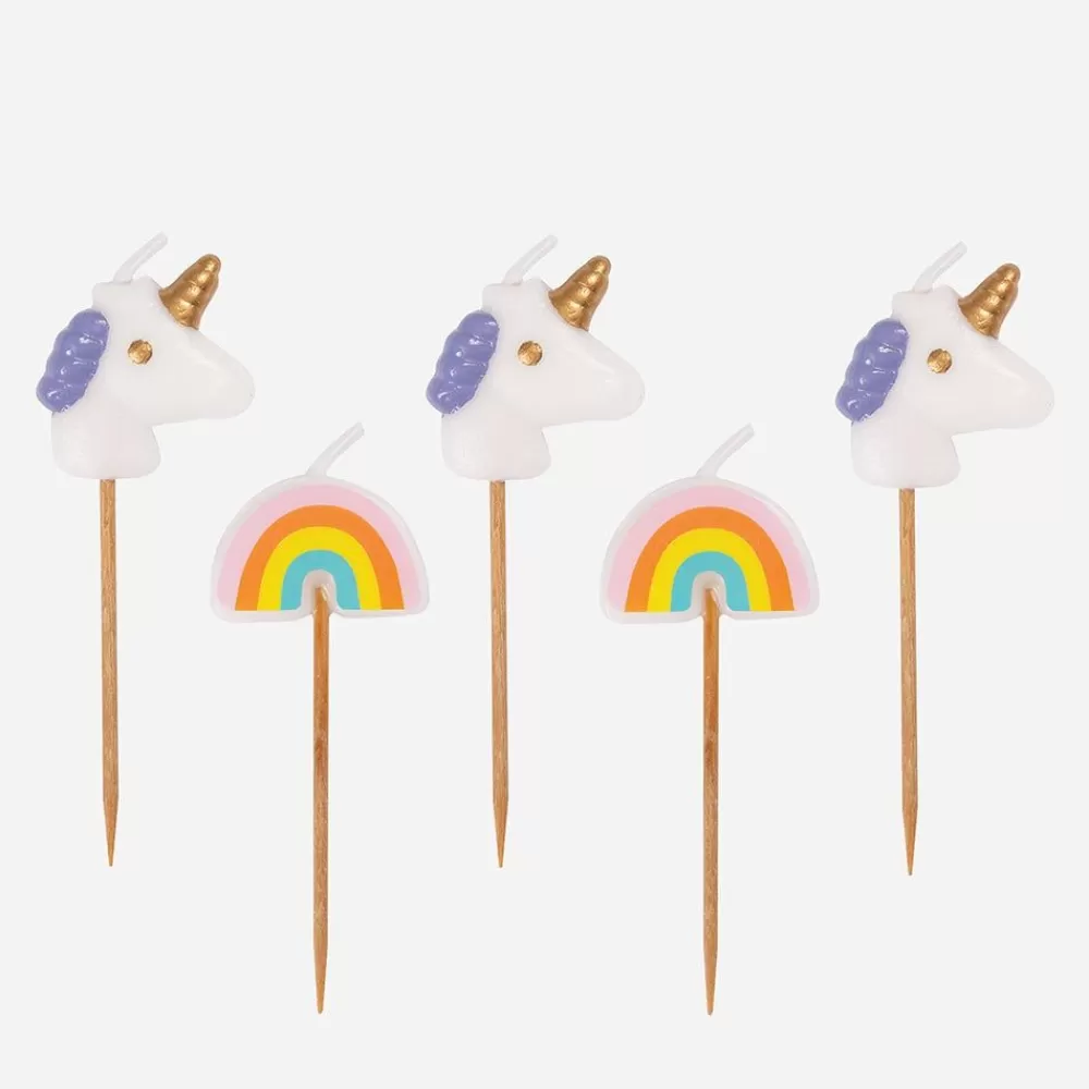 Shop Birthday Candle: Unicorn And Rainbow Candle Birthday Candles