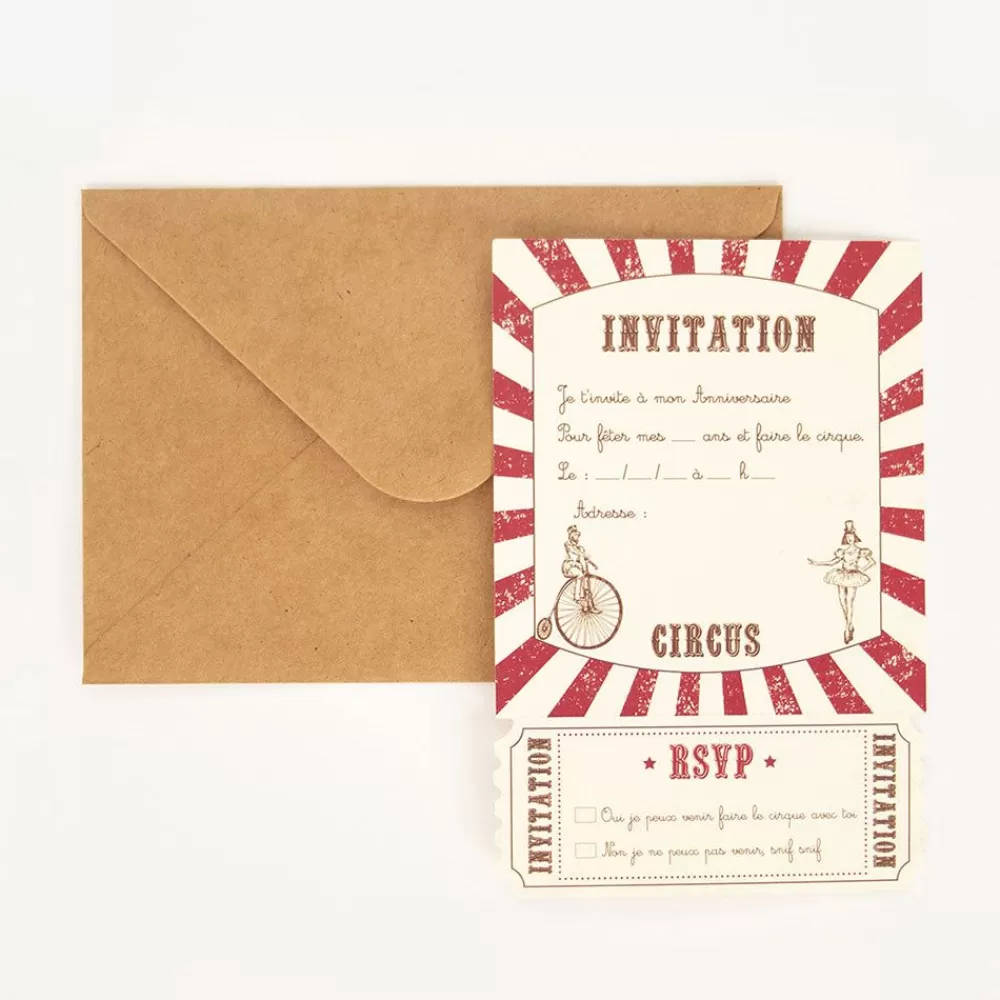 Shop Birthday Invitation: 8 Circus Invitations Invitations