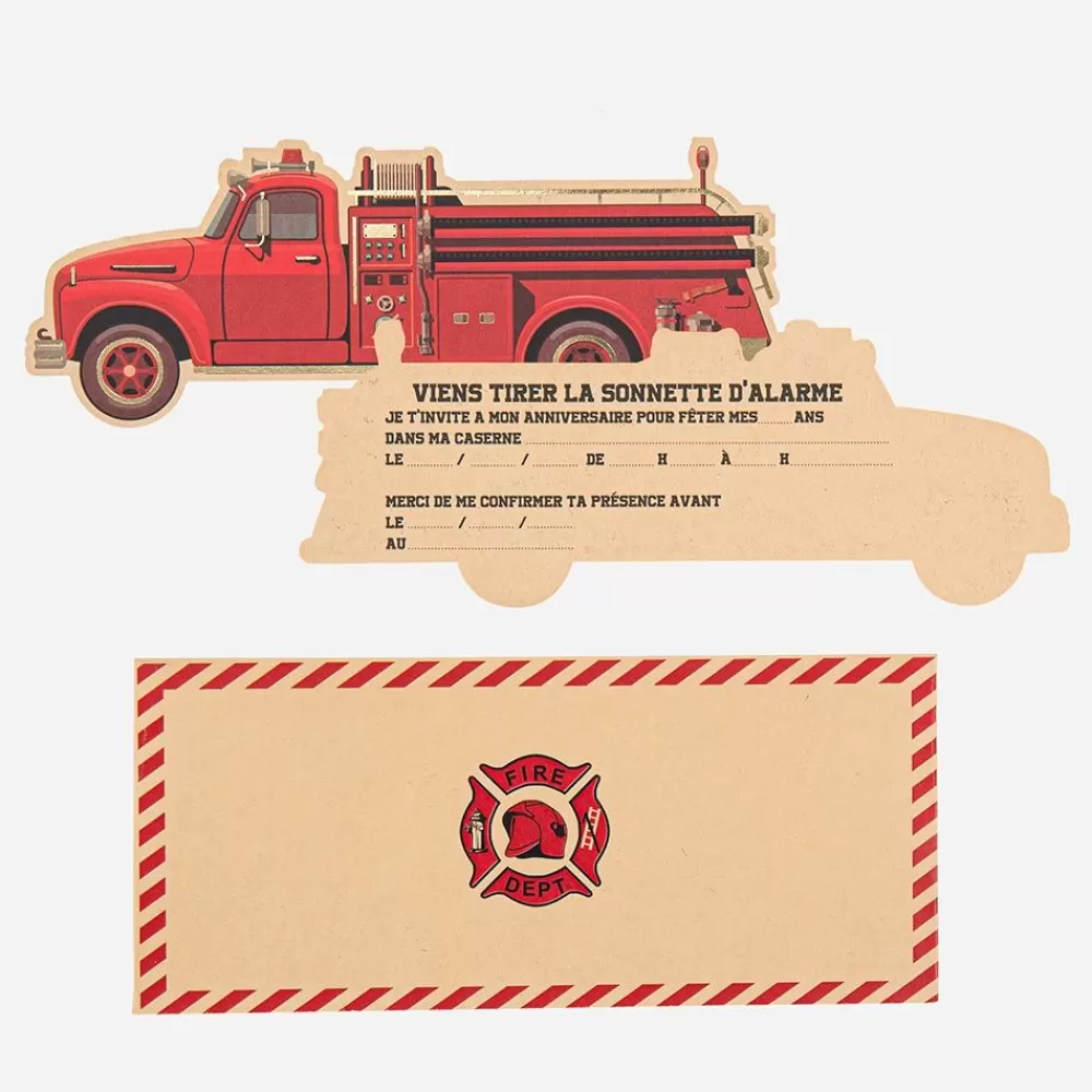 Online Birthday Invitation: 8 Fire Truck Invitations Invitations