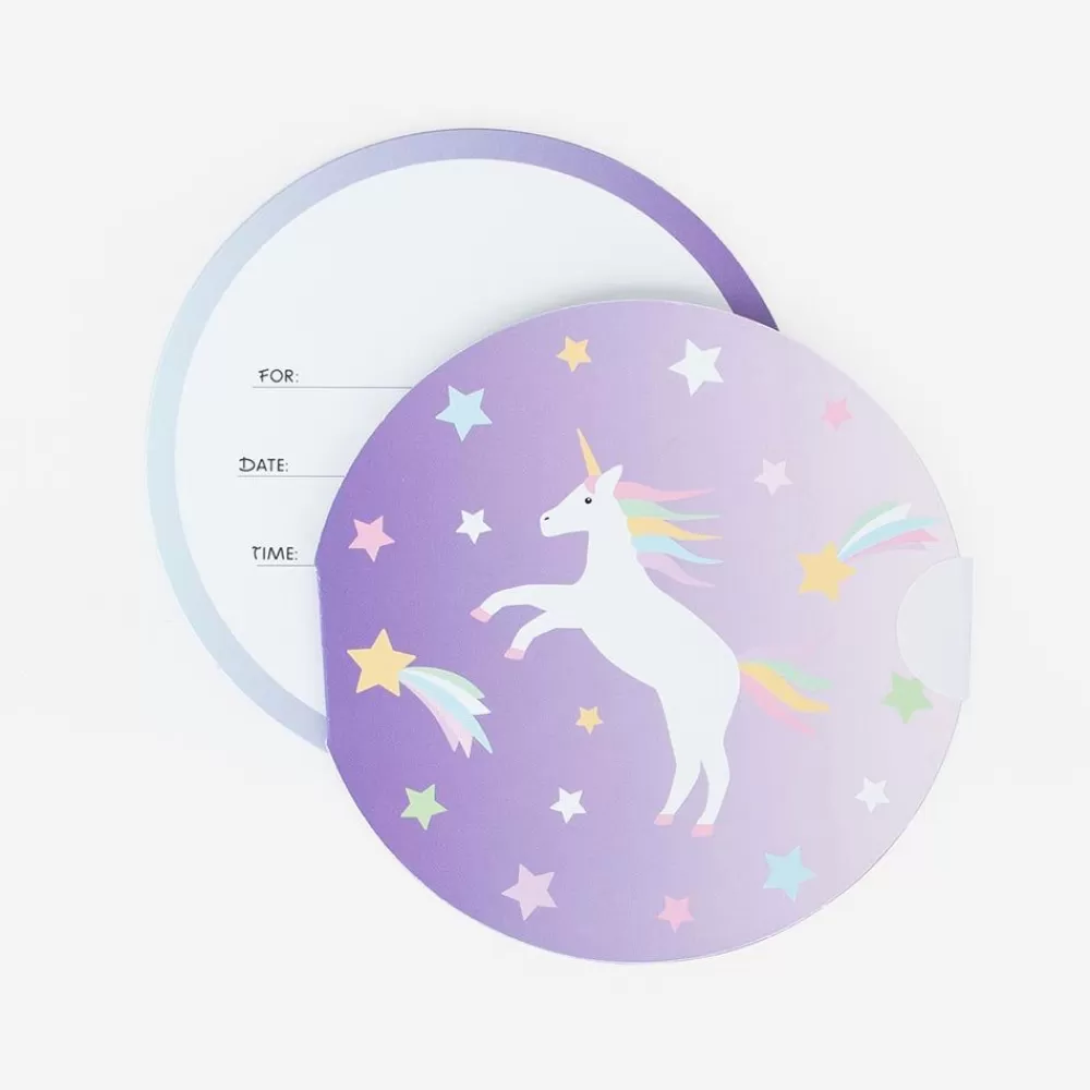 Best Birthday Invitation: 8 Galactic Unicorn Invitations Invitations