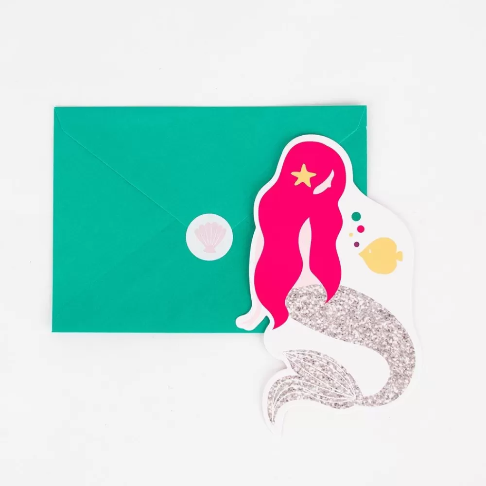 Shop Birthday Invitation: 8 Mermaid Invitations Invitations