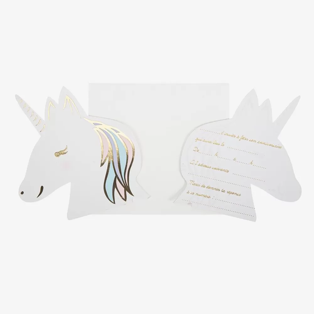 Fashion Birthday Invitation: 8 Pastel Unicorn Invitations Invitations