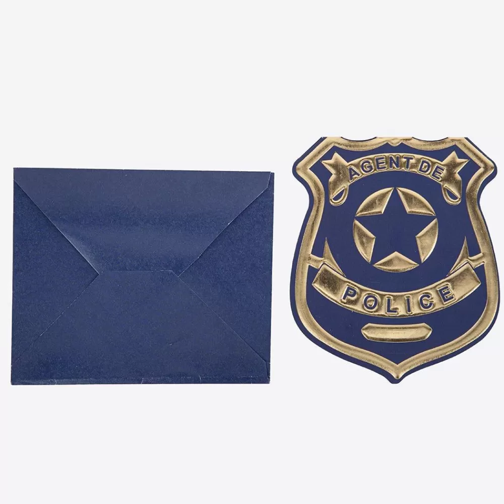 Sale Birthday Invitation: 8 Police Badge Invitations Invitations