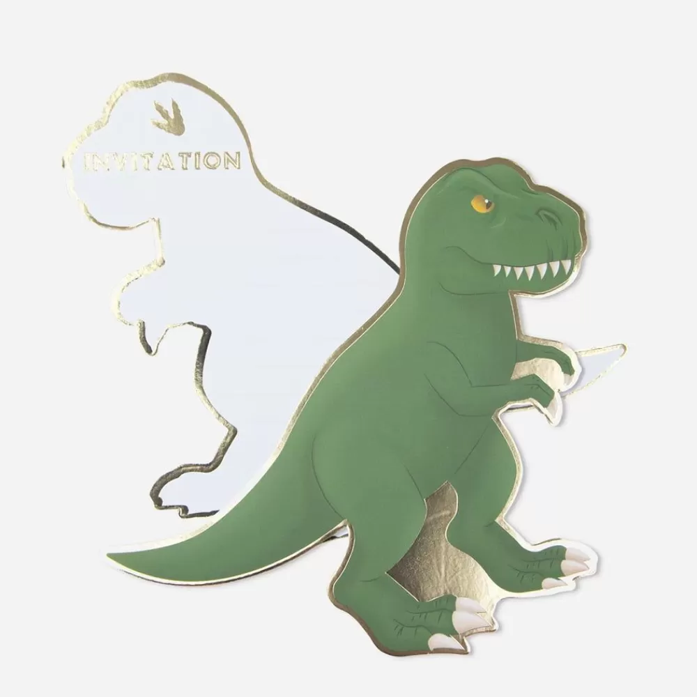 Outlet Birthday Invitation: 8 T-Rex Invitations Invitations