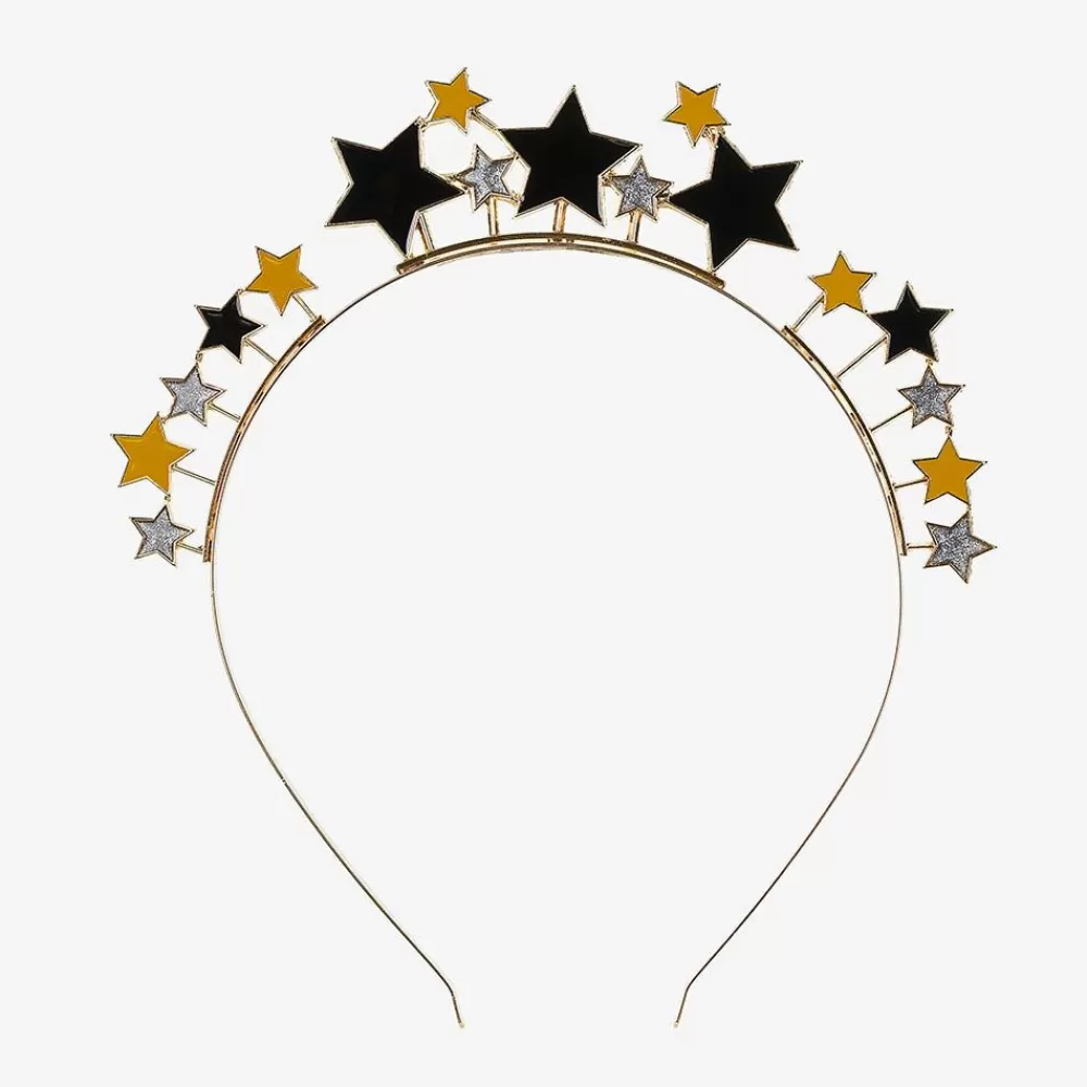 Sale Black Silver And Gold Star Headband Costumes