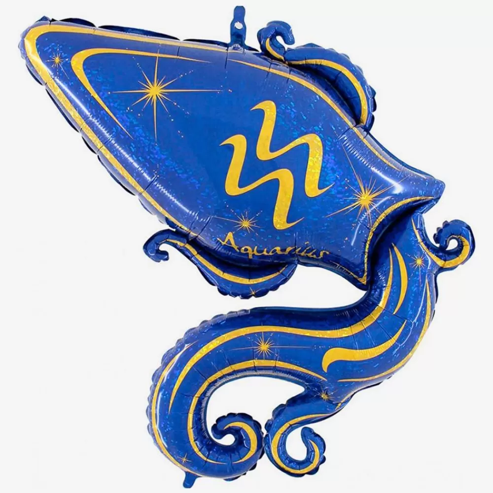 Best Sale Blue Aquarius Astro Sign Balloon Shaped Helium Balloons