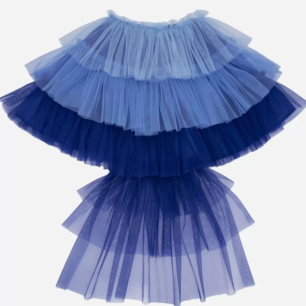 Clearance Blue Bird Costume: Tulle Cape And Velvet And Glittery Fabric Headdress Costumes