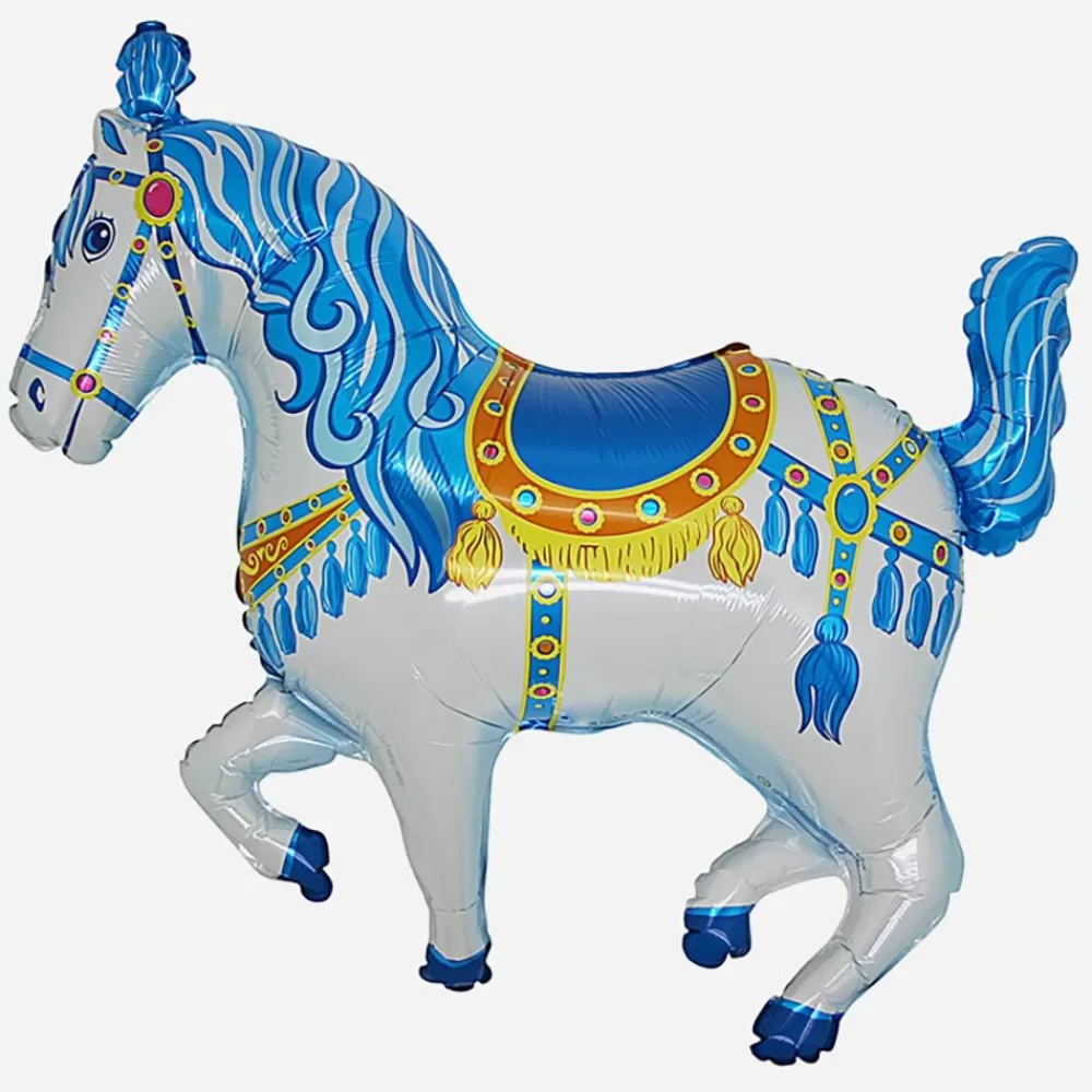 Fashion Blue Circus Horse Balloon Shaped Helium Balloons