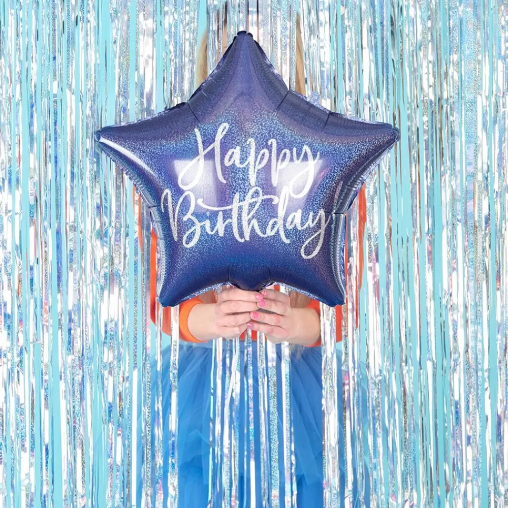 Shop Blue Happy Birthday Balloon Shaped Helium Balloons