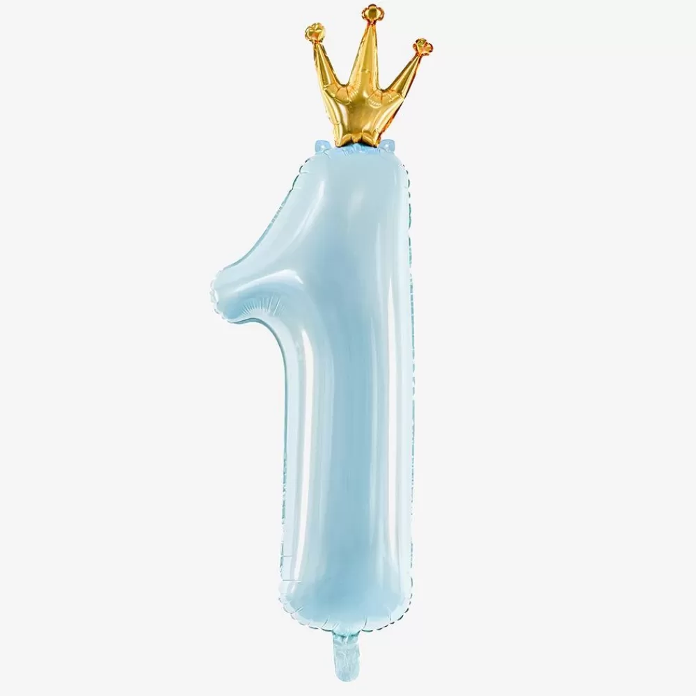 Discount Blue Number 1 Balloon Shaped Helium Balloons