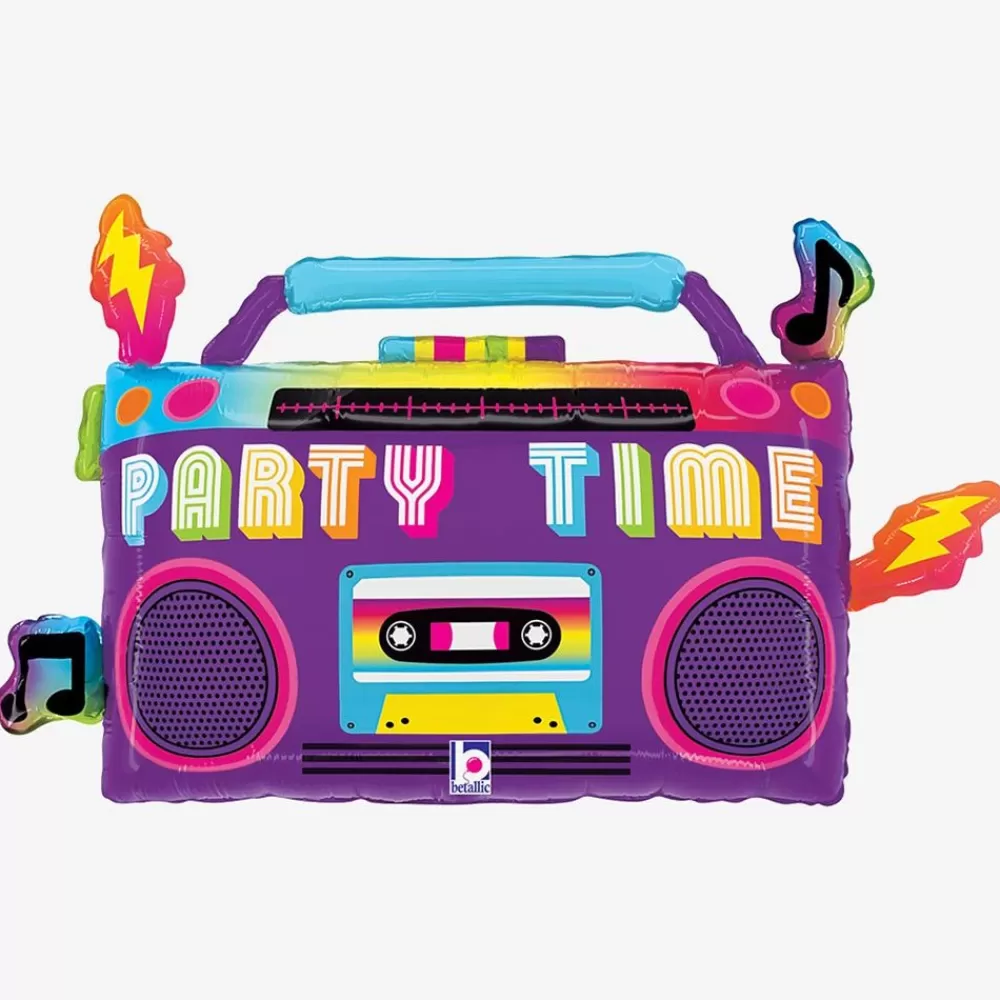 New Boom Box Party Time Balloon Shaped Helium Balloons