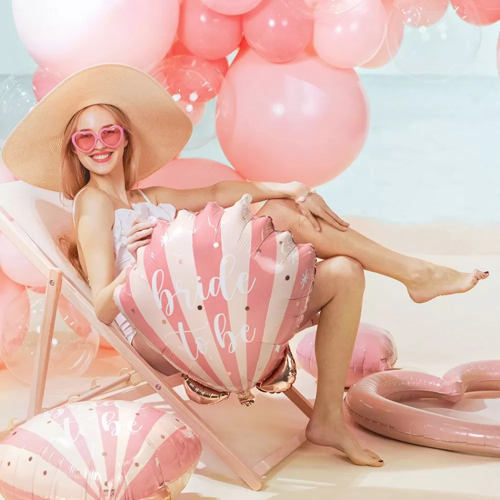 Cheap Bride To Be Pink Shell Balloon Shaped Helium Balloons