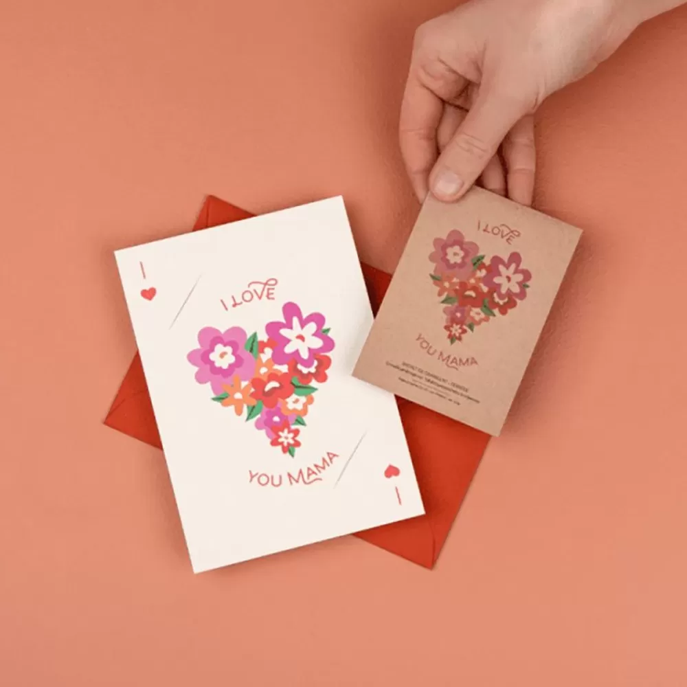 New Card And Seeds: I Love You Mama Greeting Cards