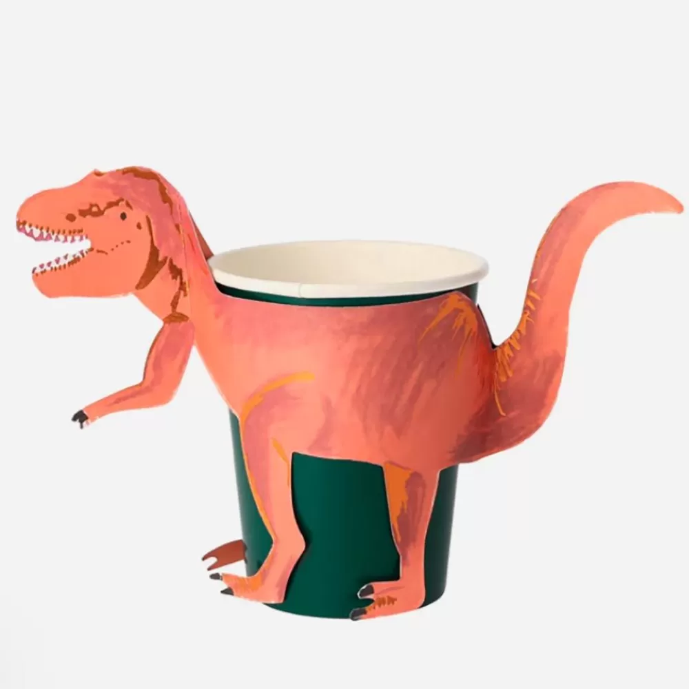 Flash Sale Cardboard Cup: 8 3D T-Rex Cups Cups