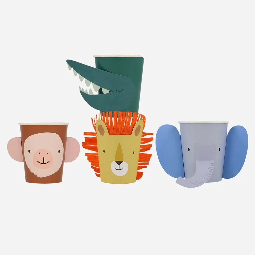 Sale Cardboard Cup: 8 Animal Head Cups Cups