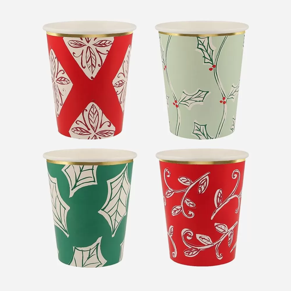 Shop Cardboard Cup: 8 Christmas Patterned Cups Cups