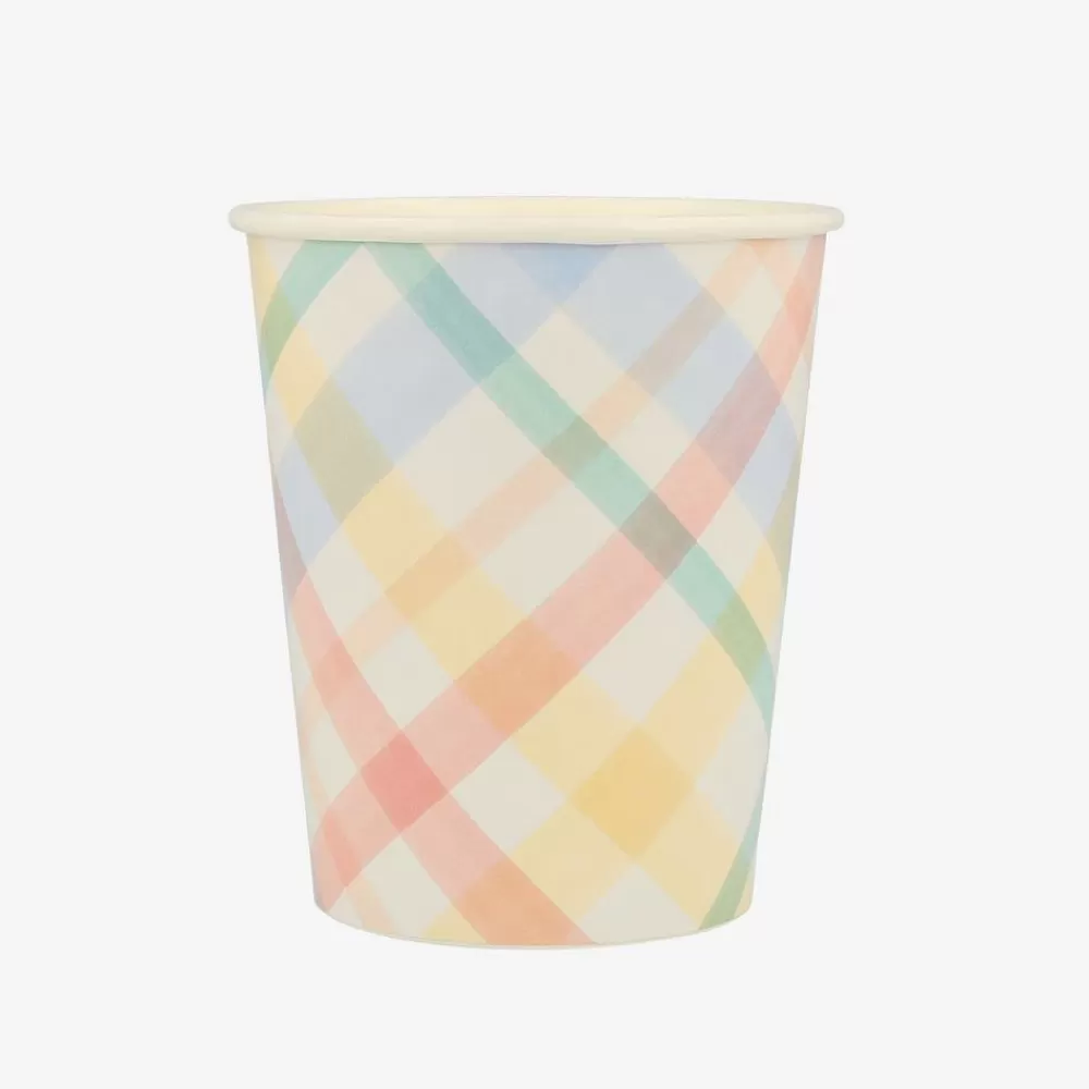 Store Cardboard Cup: 8 Pastel Tile Cups Cups