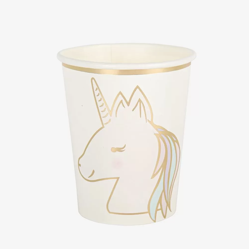 Outlet Cardboard Cup: 8 Pastel Unicorn Cups Cups