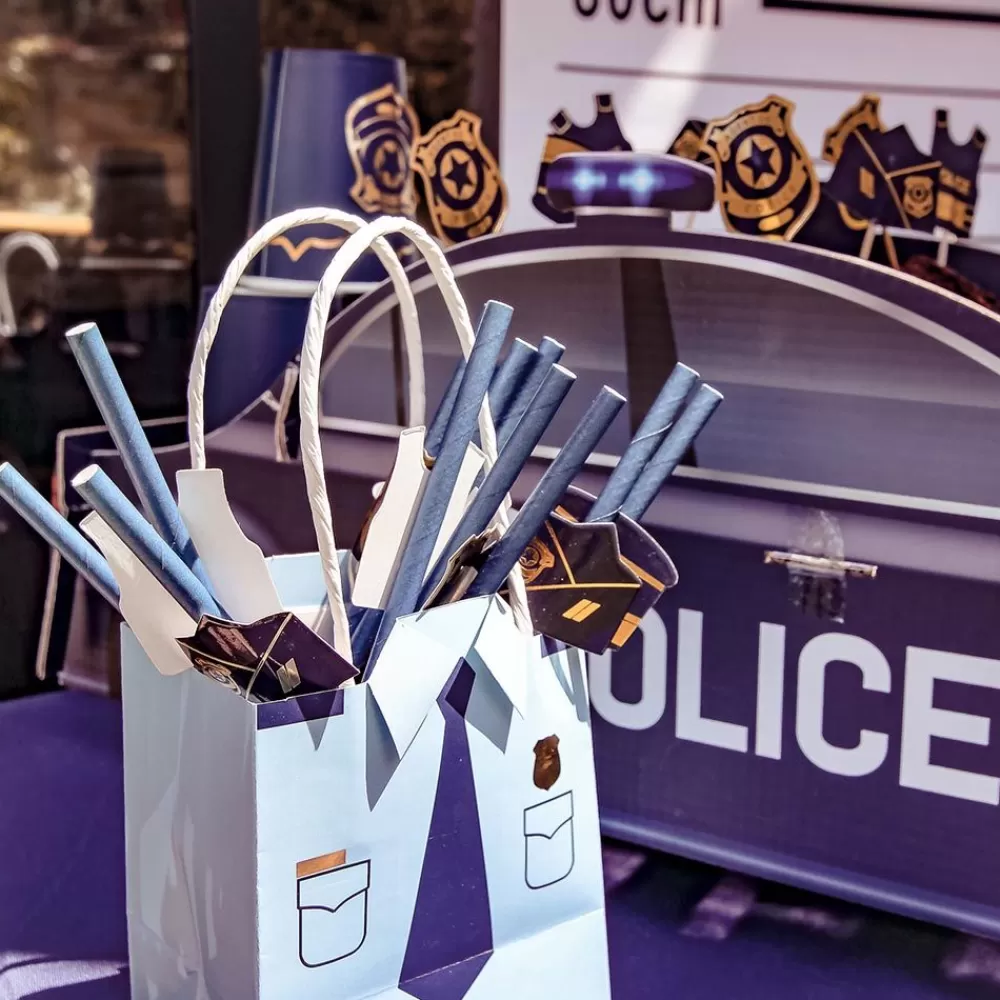 Clearance Cardboard Straw: 12 Police Straws Straws