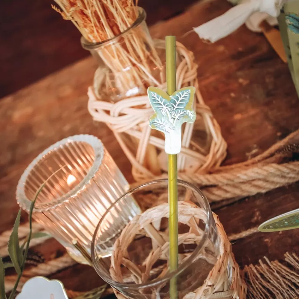 Flash Sale Cardboard Straw: 12 Tropical Peacock Straws Straws