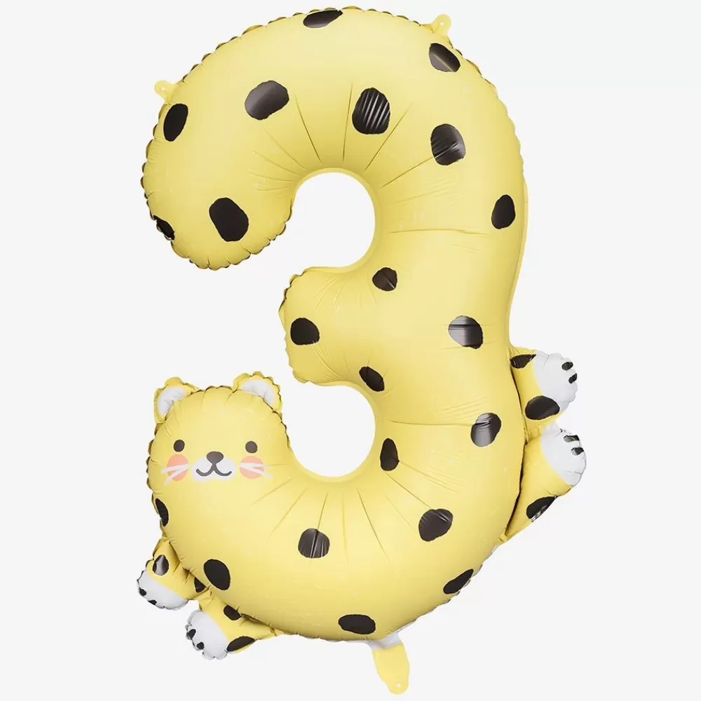 Fashion Cheetah Number 3 Balloon Number Balloons