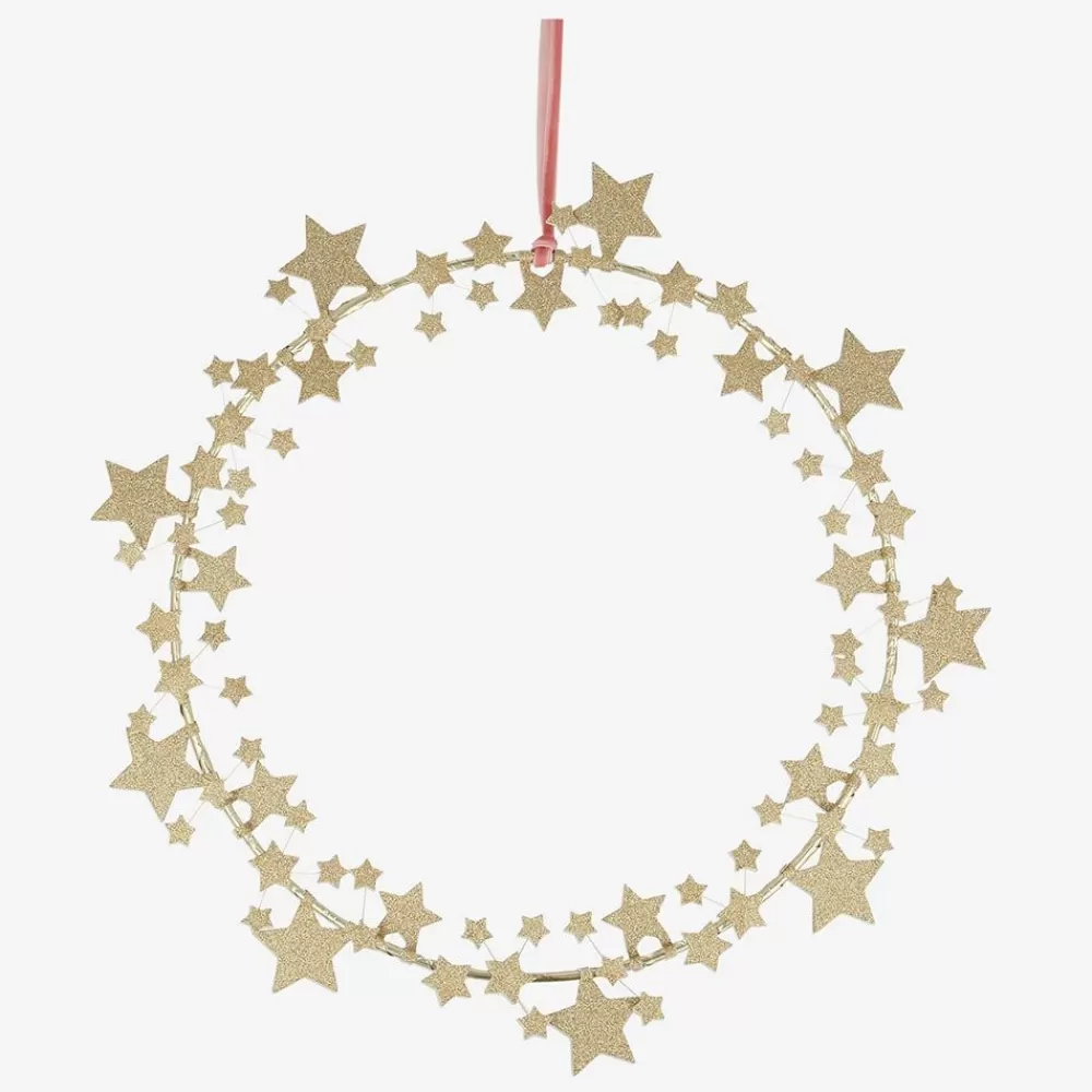 Best Christmas Wreath Golden Stars Wall Decorations