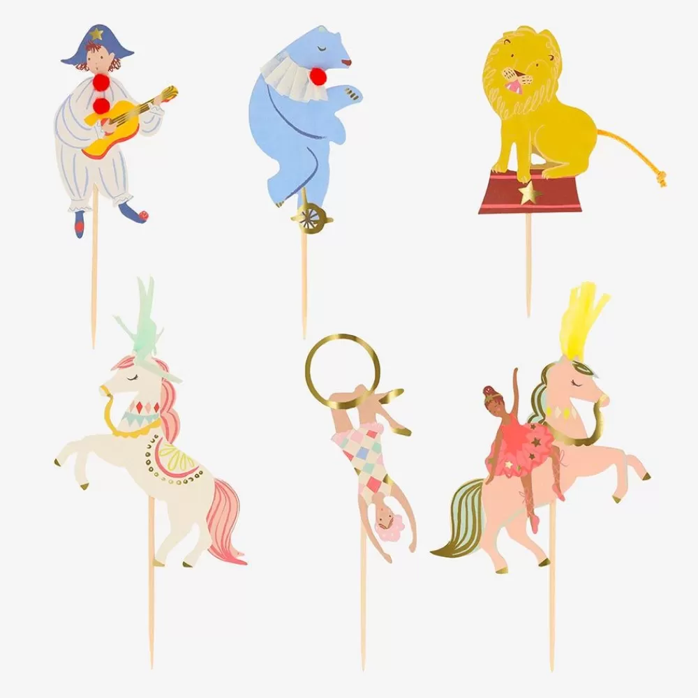 Sale Circus Cupcake Kit Cake Toppers