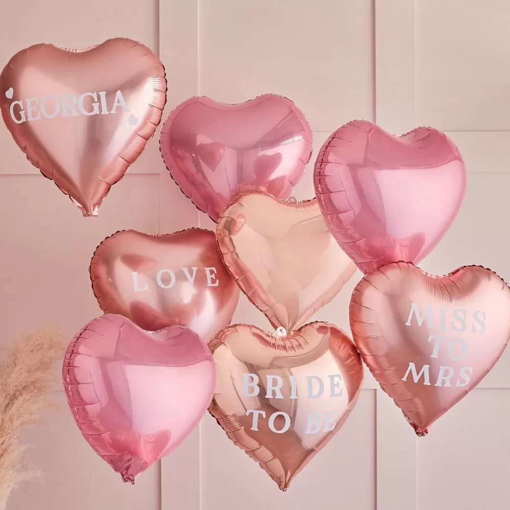 Best Cluster Of 5 Customizable Heart Balloons Shaped Helium Balloons