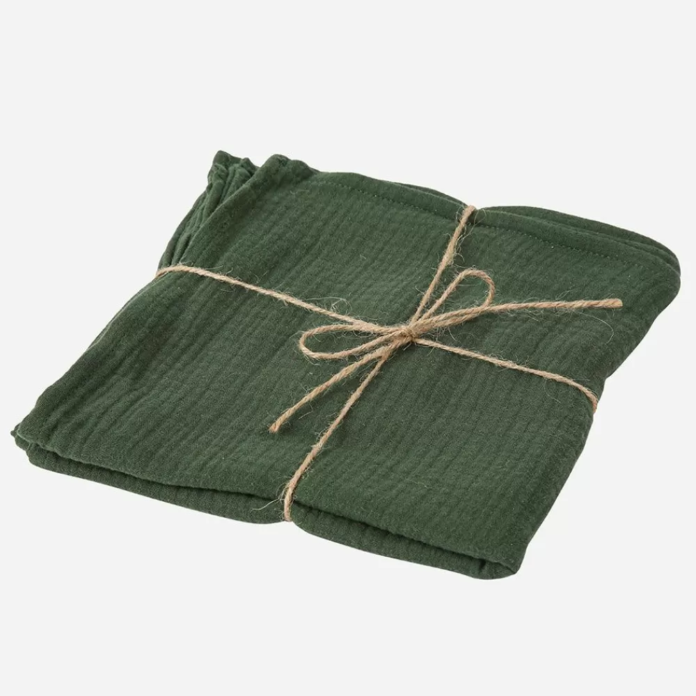 Shop Cotton Gauze Napkins: 4 Green Napkins Napkins