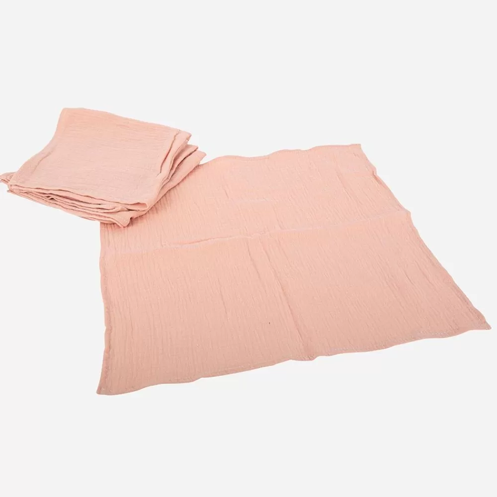 Fashion Cotton Gauze Napkins: 4 Old Pink Napkins Napkins