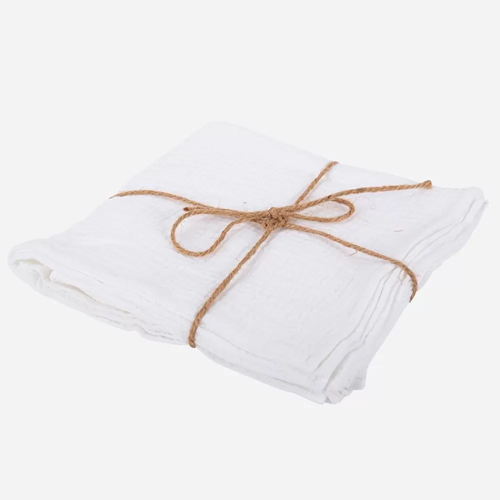 Cheap Cotton Gauze Napkins: 4 White Napkins Napkins