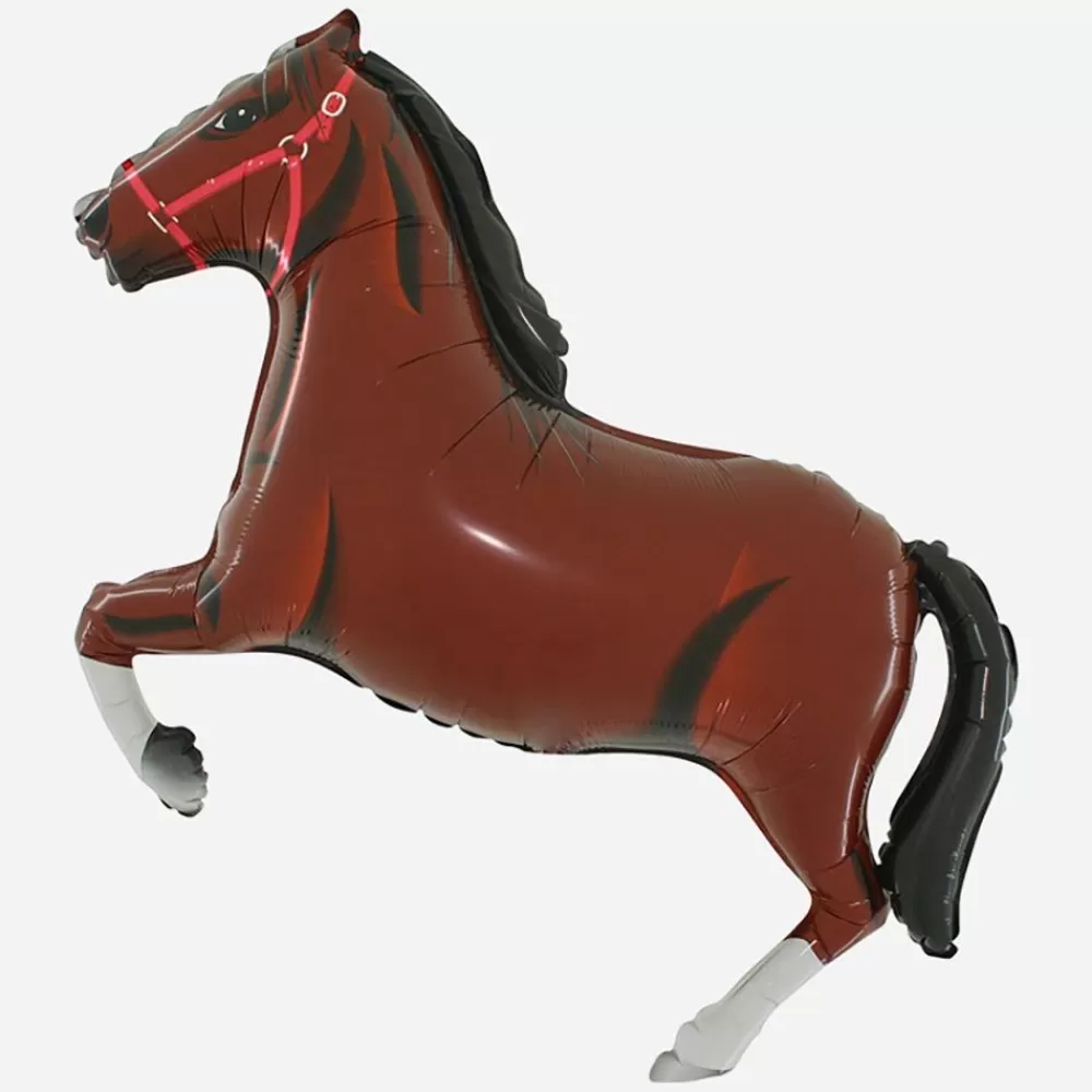 Shop Dark Brown Horse Balloon Shaped Helium Balloons