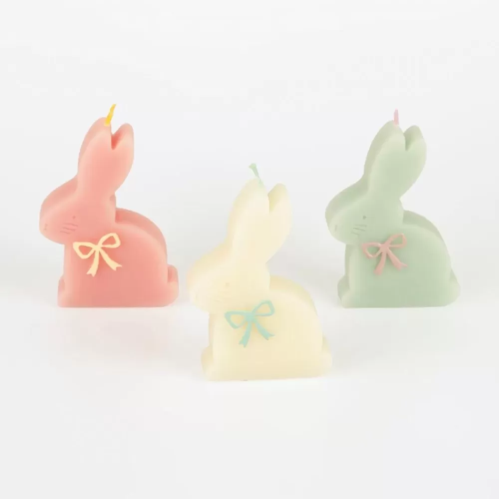 Fashion Decorative Candle: 3 Rabbit Candles Birthday Candles