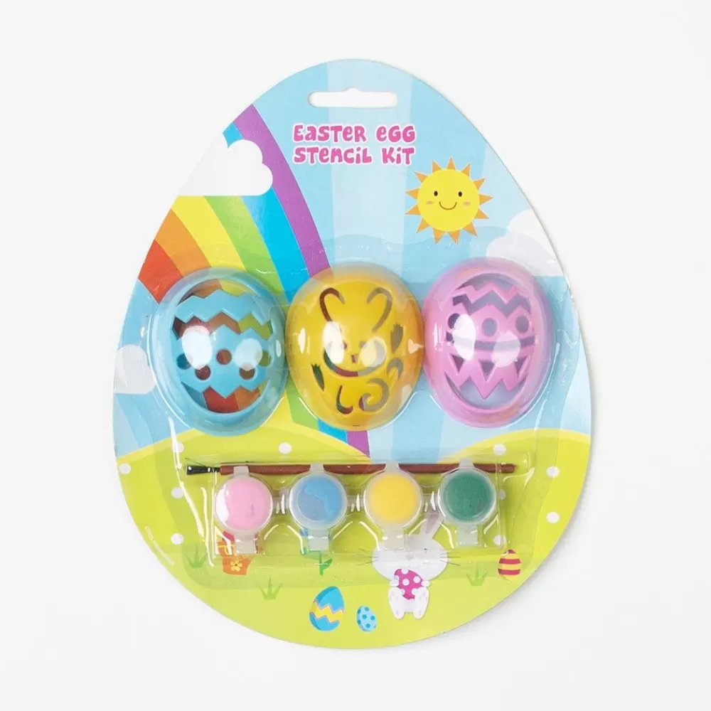 Clearance Easter Egg Stencils And Paint Kit Coloring Pages